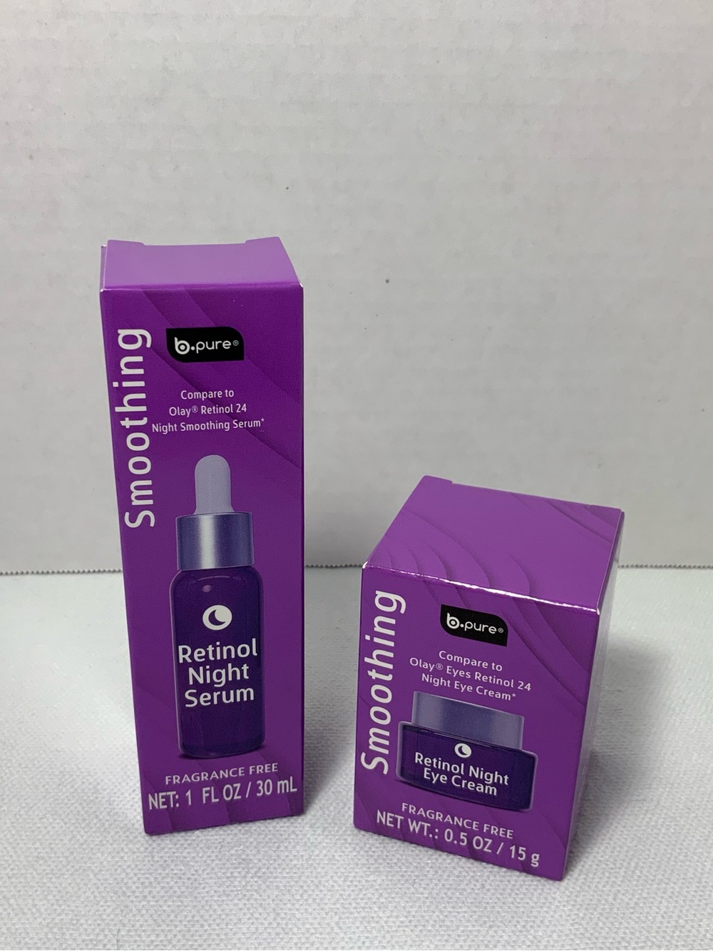 Retinol Night Serum & Eye Cream Set - Purple